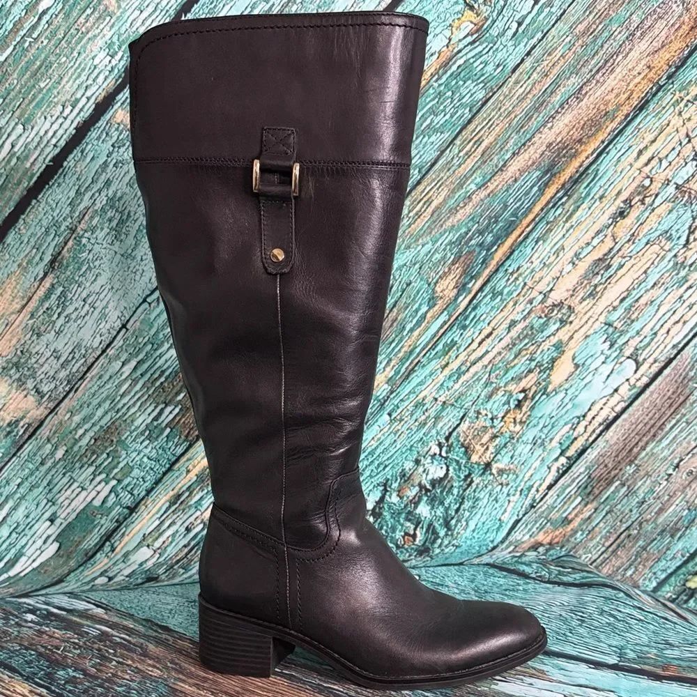 Franco Sarto Black Over the Knee Boots